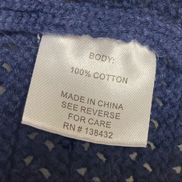 Modcloth Knit Open Front Hooded Cardigan Navy XS - Picture 6 of 7